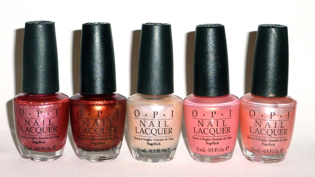 OPI - Berry Good Dancers, Music Hall Curtain Call, Pearl Of Wisdom, Your Villa Or Mine?, Royal Flush Blush