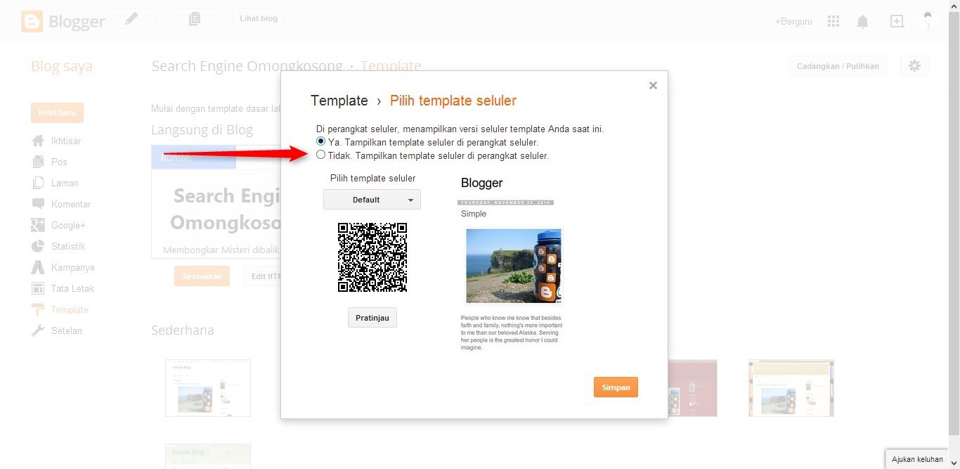 Cara Mengganti Template Blog 4