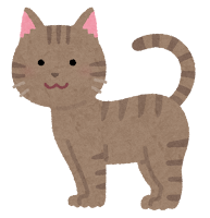 猫の模様のイラスト（キジトラ）