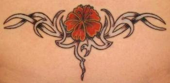 Red Flower Tattoo design