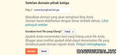 Membuat Nama Domain Baru di Blogger