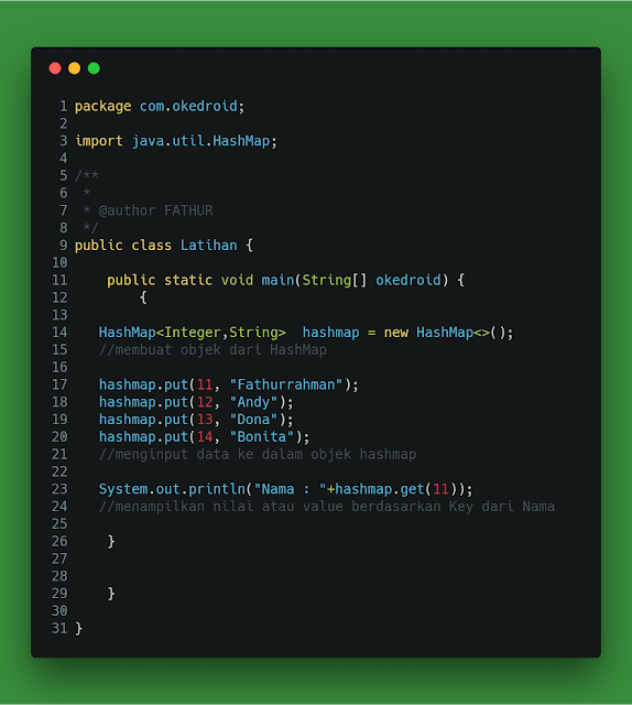 Contoh HashMap java