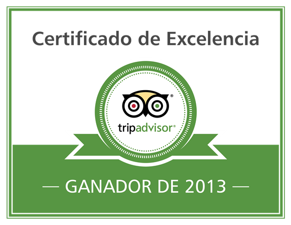 Obtiene 1OO%natural el certificado de excelencia de Tripadvisor 2013