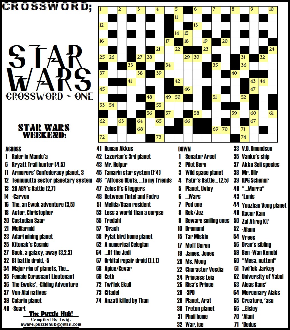 Printable Crosswords By Timothy Parker Html | myideasbedroom.com