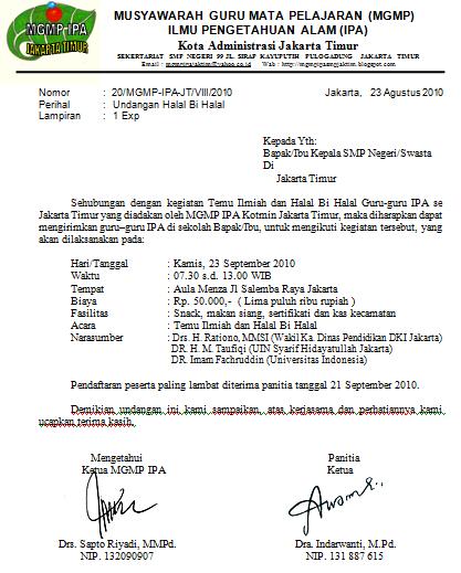 MGMP IPA SMP JAKARTA TIMUR: Undangan Temu Ilmiah dan Halal 