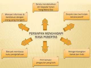 Bersama kelompokmu, buatlah karya berupa peta pikiran berisi persiapan menghadapi masa pubertas