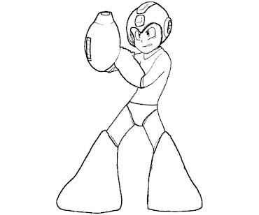 #17 Mega Man Coloring Page