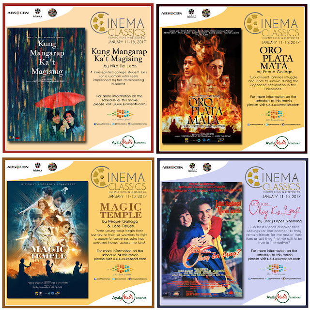 Ayala Cinemas at U.P. Town Center to Showcase Filipino Classic Films This Weekend