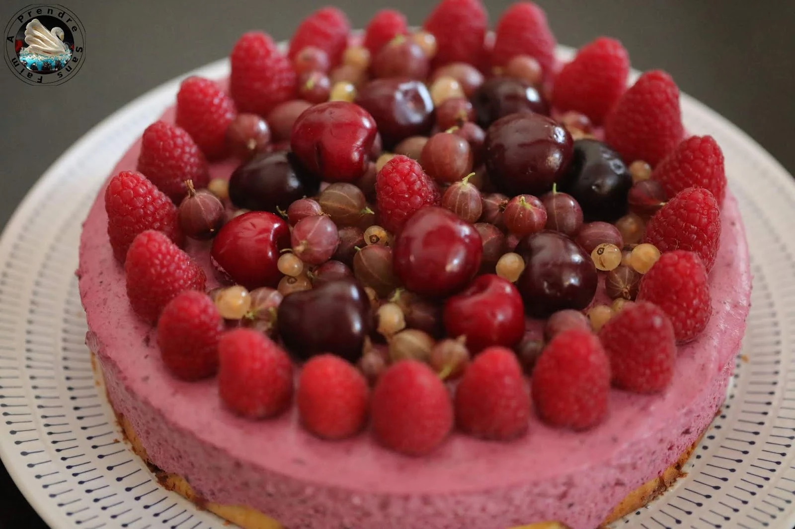 Gâteau nuage citron fruits rouges