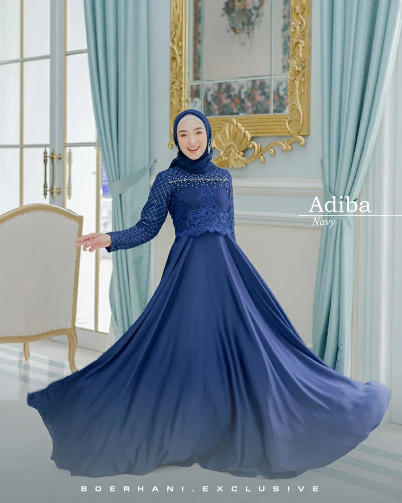 Model Baju Gamis Pesta Terbaru 2021 Elegan Model Sekarang