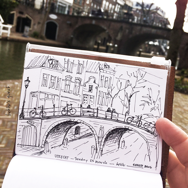 Geerte Brug - Urban sketching in Utrecht by betitu - @betitusquest