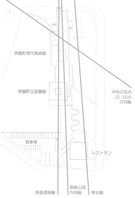 奈義町現代美術館 軸線