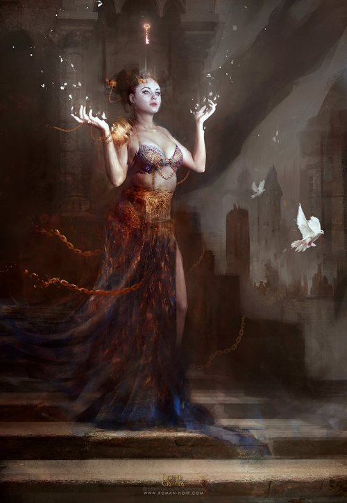 Bastien Lecouffe Deharme artstation ilustrações fantasia sombria games mulheres medieval terror