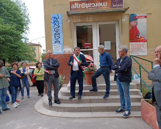 L'inaugurazione della nuova sede della Jangada a Manerbio, in un locale confiscato alle mafie.