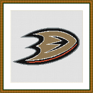 Anaheim Ducks logo cross stitch pattern