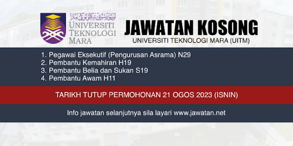 Jawatan Kosong UiTM Pahang 2023