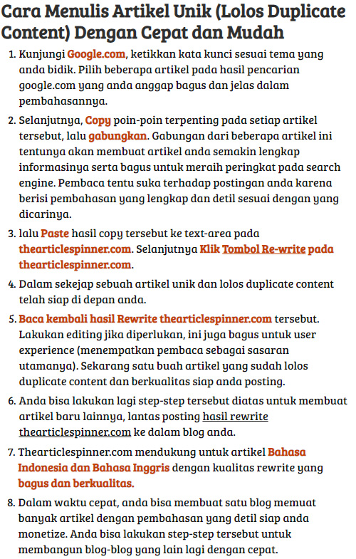 langkah dan tips menulis artikel di blog dengan rewrite artikel