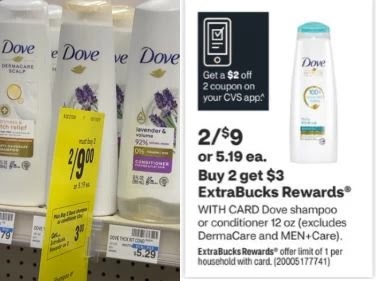 Dove Shampoo Only $0.50 at CVS 12/11-12/17