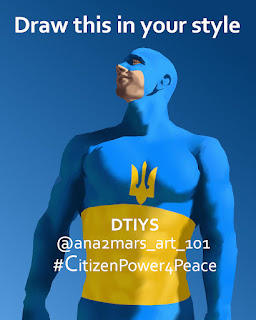 DTIYS of Captain Ukraine superhero, a homage to the people of Ukraine