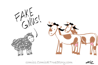 Sheep to cows wearing wildebeest horns: Fake Gnus!