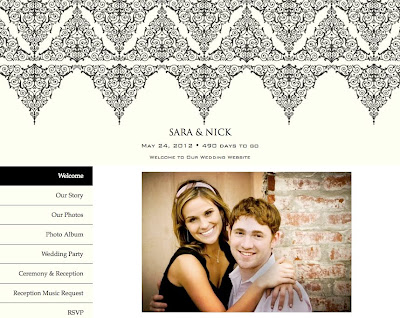 Vera Wang Imperial Scroll Wedding Website Template