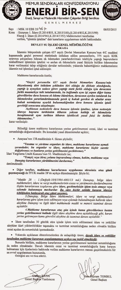 4/C'li Personelin Ek Ödemeleri İle İlgili Mahkeme Kararlarının Takipçisiyiz