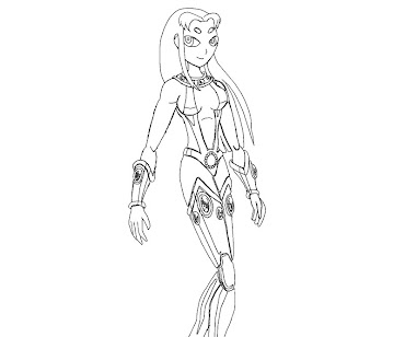#12 Starfire Coloring Page