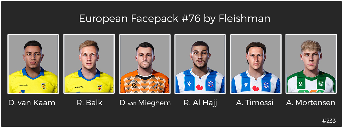 PES 2021 European Facepack #76 by Fleishman