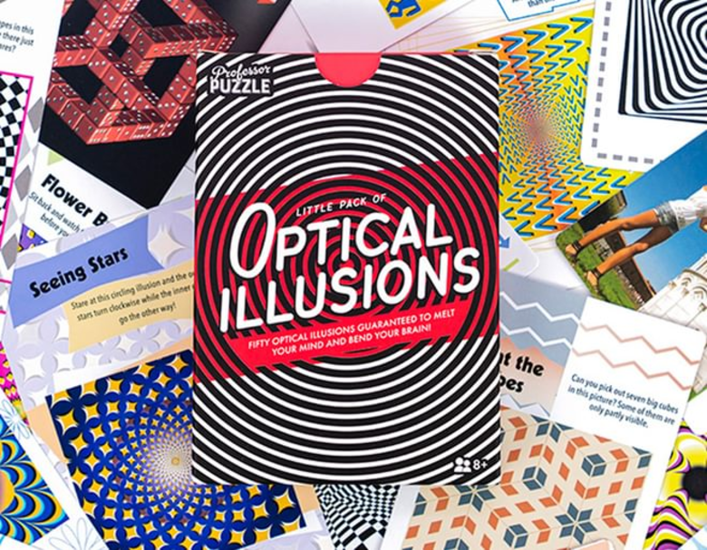 Stocking fillers optical illusion cards