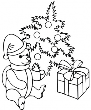 christmas tree coloring page