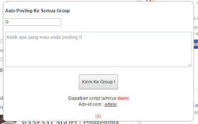 Gambar 3 - Cara Posting Ke Semua Group Facebook Dengan Sekali Klik