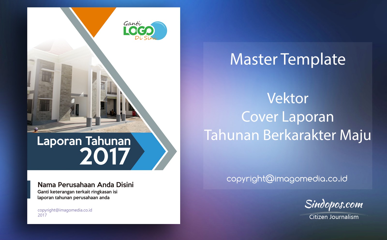 Download Template Desain Cover Laporan Tahunan Kantor 