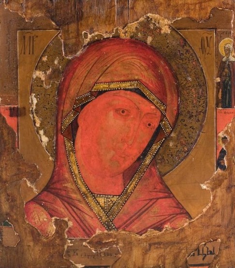 Икона Божией Матери «Огневидная». Россия, XVIII век.