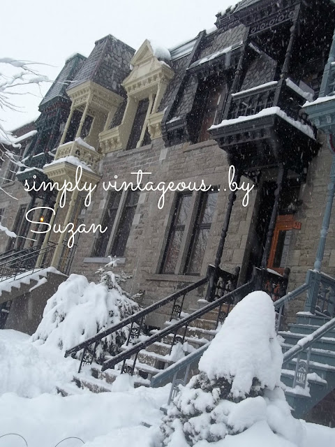 Westmount, Montreal, Spring, Snow, Heritage Home Fronts,