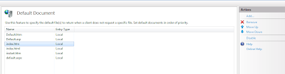IIS - Default Document 