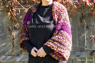 Swirls and Sprinkles: crochet convertible shawl pattern