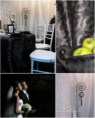Black And Silver Wedding. Elegant Black and Silver