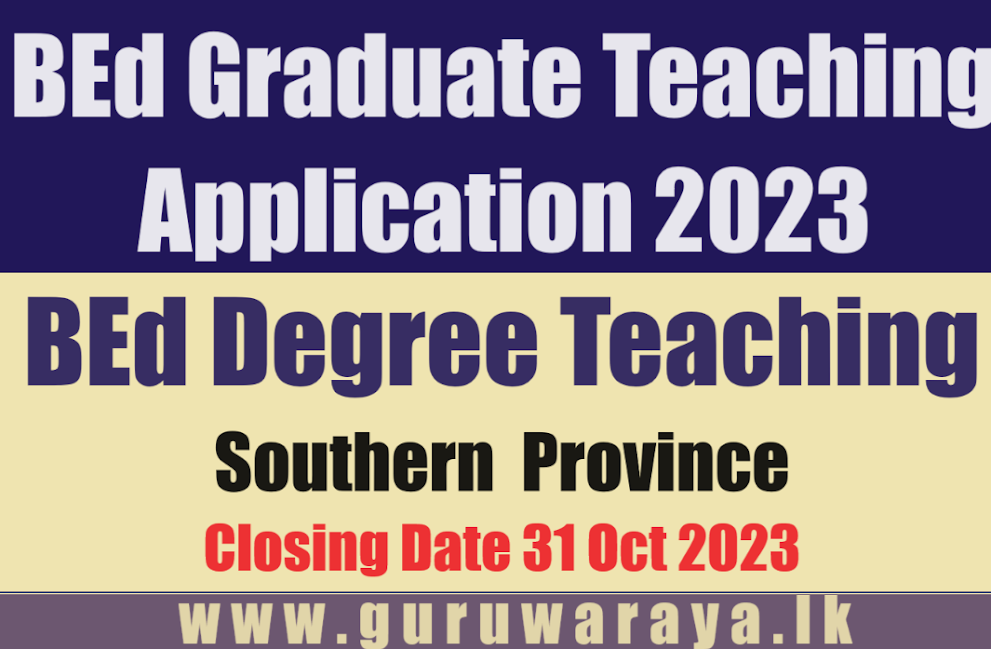 BEd Teaching 2023 - Southern Province