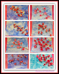 3D Multi-Media Spring Blossoms in Tissue Paper at RainbowsWithinReach