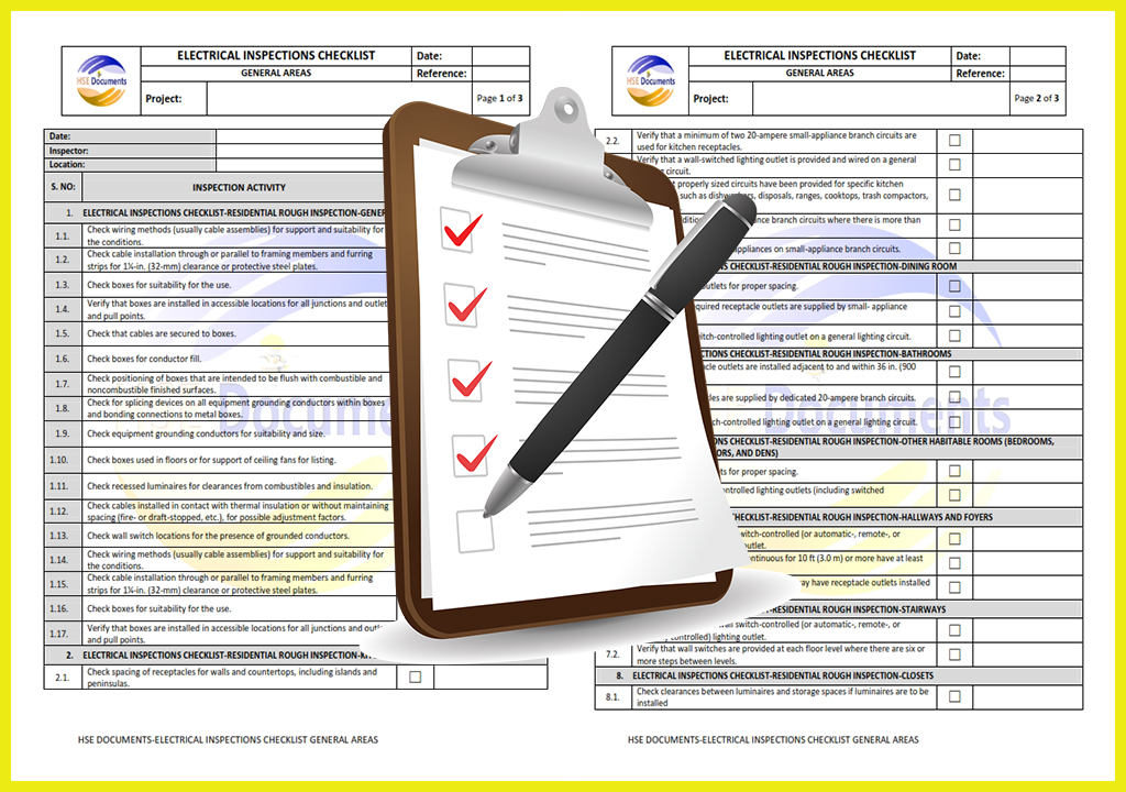 ELECTRICAL INSPECTIONS CHECKLIST-RESIDENTIAL ROUGH INSPECTION