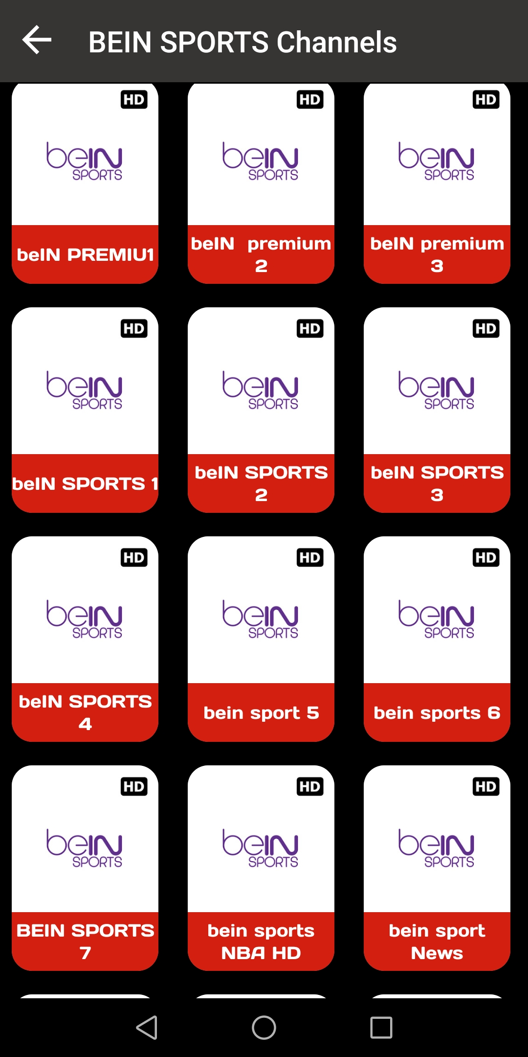 beIN SPORTS Channels