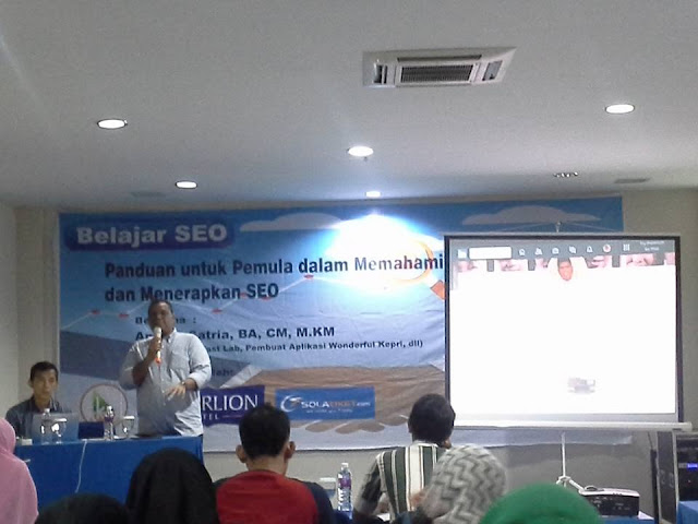 Search Engine Optimization dipelajari Blogger Kepri dengan Ammar Satria