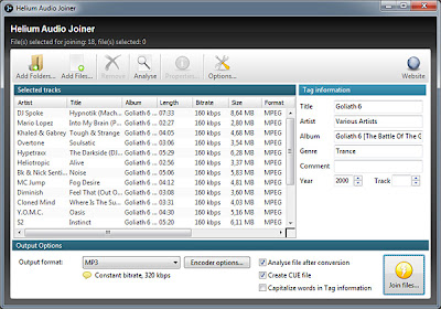 Helium Audio Joiner , Audio editing softwares, Audio joiner , mp3 joiner , audio file joiner , freewares, windows softwares,  , join multiple audio files , jin audio files 