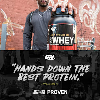      The sports nutrition industry’s whey protein powder represents the gold standard of protein quality. Made in GMP compliant company owned and operated facilities in the U.S.A., Gold Standard 100% Whey uses pure Whey Protein Isolates as the primary ingredient. Combined with ultra-filtered whey protein concentrate, each serving provides 24 grams of all-whey protein and 5.5 grams of naturally occurring Branched Chain Amino Acids (BCAAs) which are prized by athletes for their muscle building qualities. With more than 20 tempting flavors to choose from, ON’s Gold Standard 100% Whey gives you plenty of ways to keep workout recovery interesting. Suggested Use Consume enough protein to meet your daily protein requirements through a combination of high protein foods and protein supplements. For the best results, consume your daily protein allotment over several small meals spread evenly throughout the day.     24 grams of whey protein per serving with whey protein isolates as the primary ingredient and just 1 gram of sugar and 1 gram of fat     5 grams of naturally occurring BCAAs and over 4 grams of glutamine and glutamic acid in each serving     Whey Protein Microfractions from Whey Protein Isolates & Ultra-Filtered Whey Protein Concentrate     5 grams of BCAAs per serving in the preferred 2:1:1 ratio of Leucine to Isoleucine and Valine     Instantized for easy mixing into water, juice or post-workout shakes