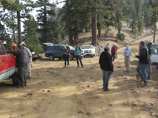 San Gabriel Mountains Trailbuilders at the end of the day of working on Hawkins Ridge Trail