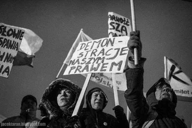 demonstracja, krakow, prawo, pis, opozycja, zima