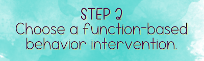 Function-Based Behavior Interventions Step 2 Choose Intervention