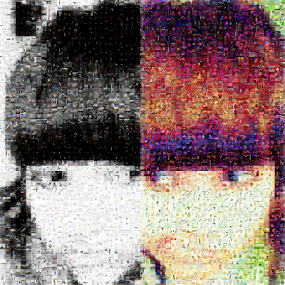 Mi avatar, texturizado con Image Mosaic Generator