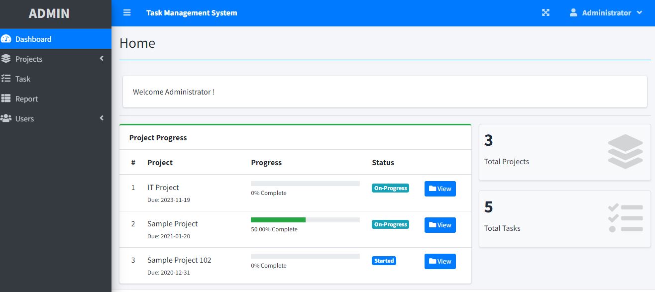 Source Code PHP Task Management System Project