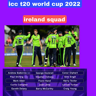 Icc t20 world cup 2022 ireland squad